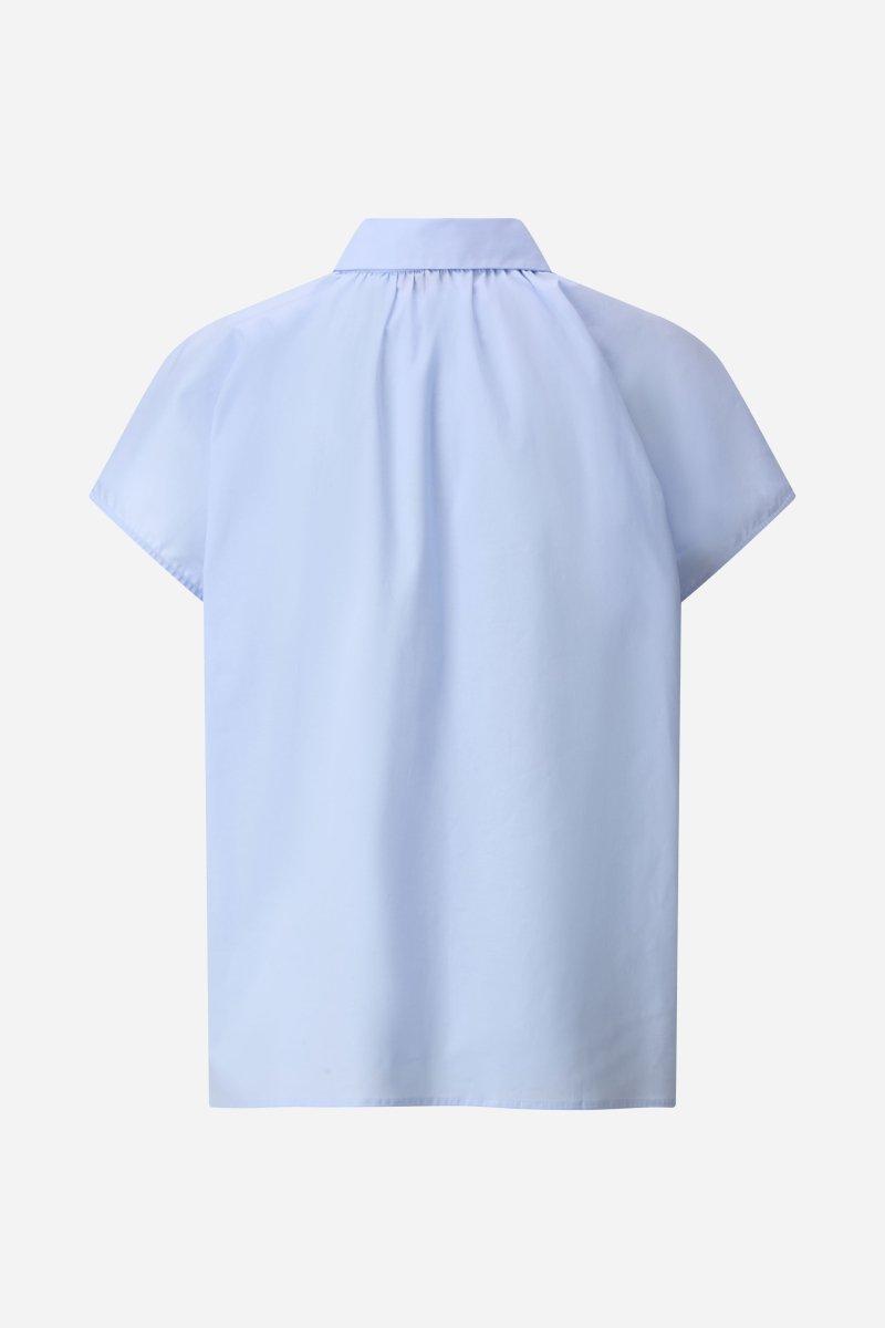 Weite Kurzarmbluse mit Hemdkragen-Rich & Royal