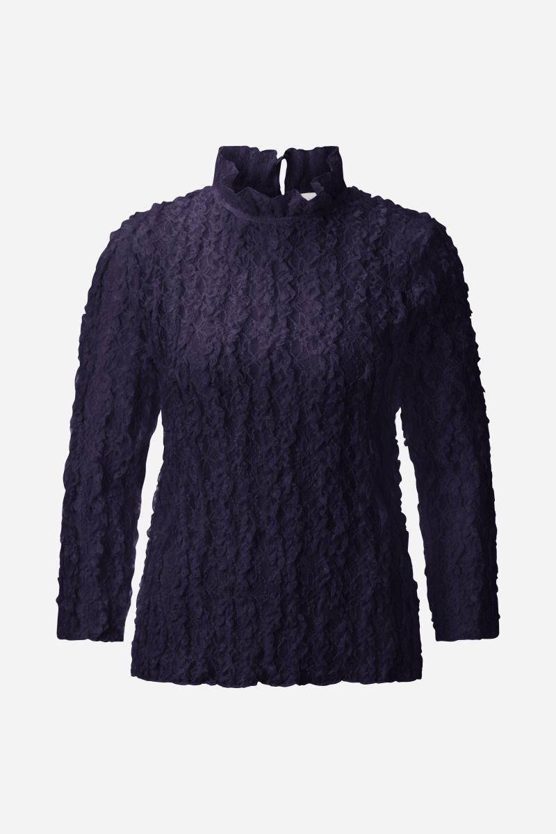 Spitzenbluse mit Stehkragen-Rich & Royal