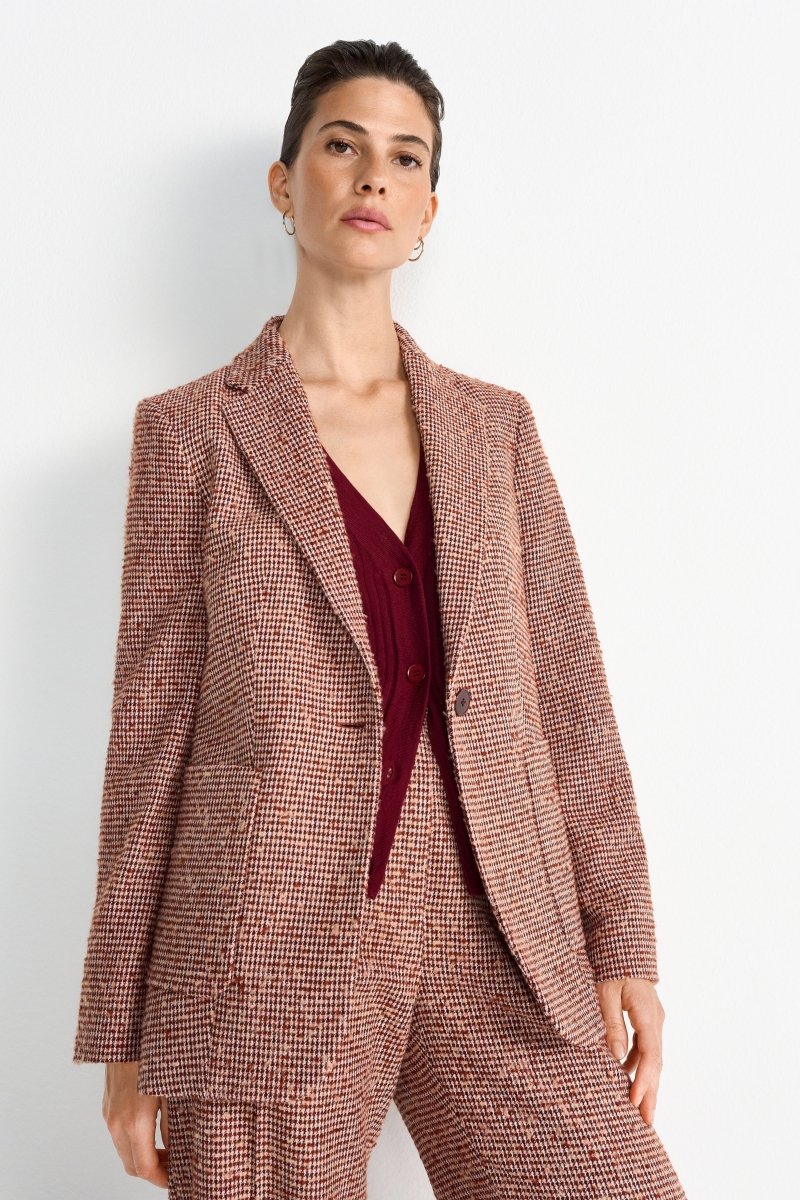 Karierter Tweed-Blazer Rich Royal