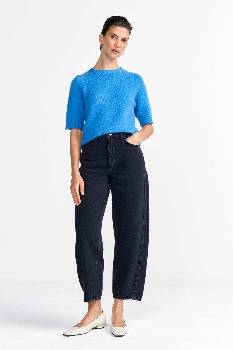 Feinstrickpullover mit Kurzarm-Rich & Royal