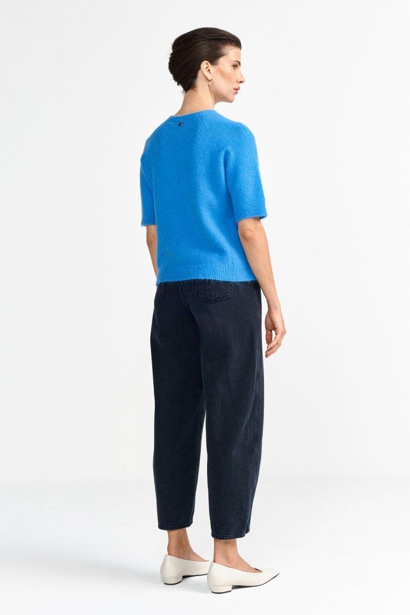 Feinstrickpullover mit Kurzarm-Rich & Royal