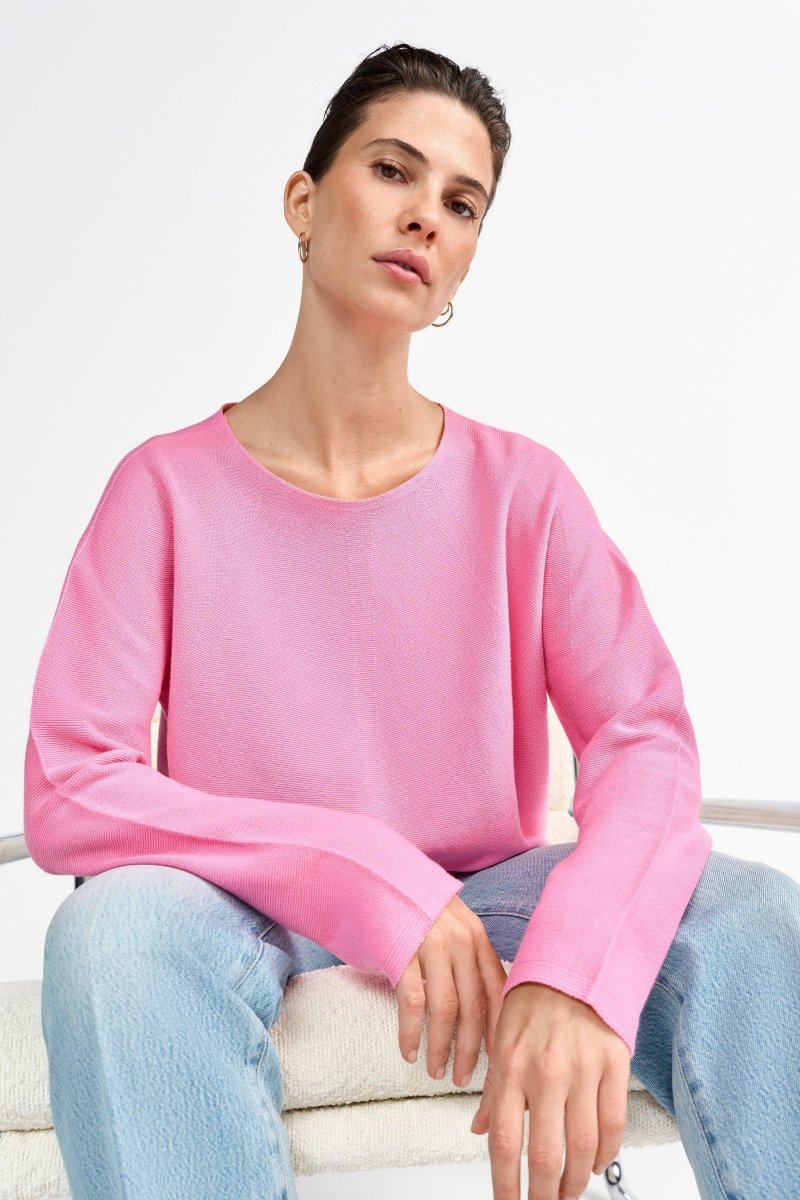 Feinstrickpullover mit Crewneck-Rich & Royal