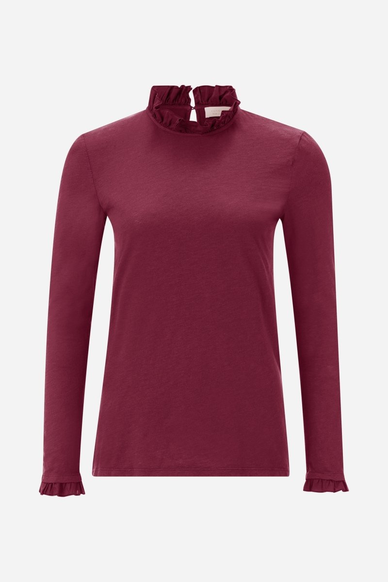 Longsleeve mit Rüschenkragen-Rich & Royal
