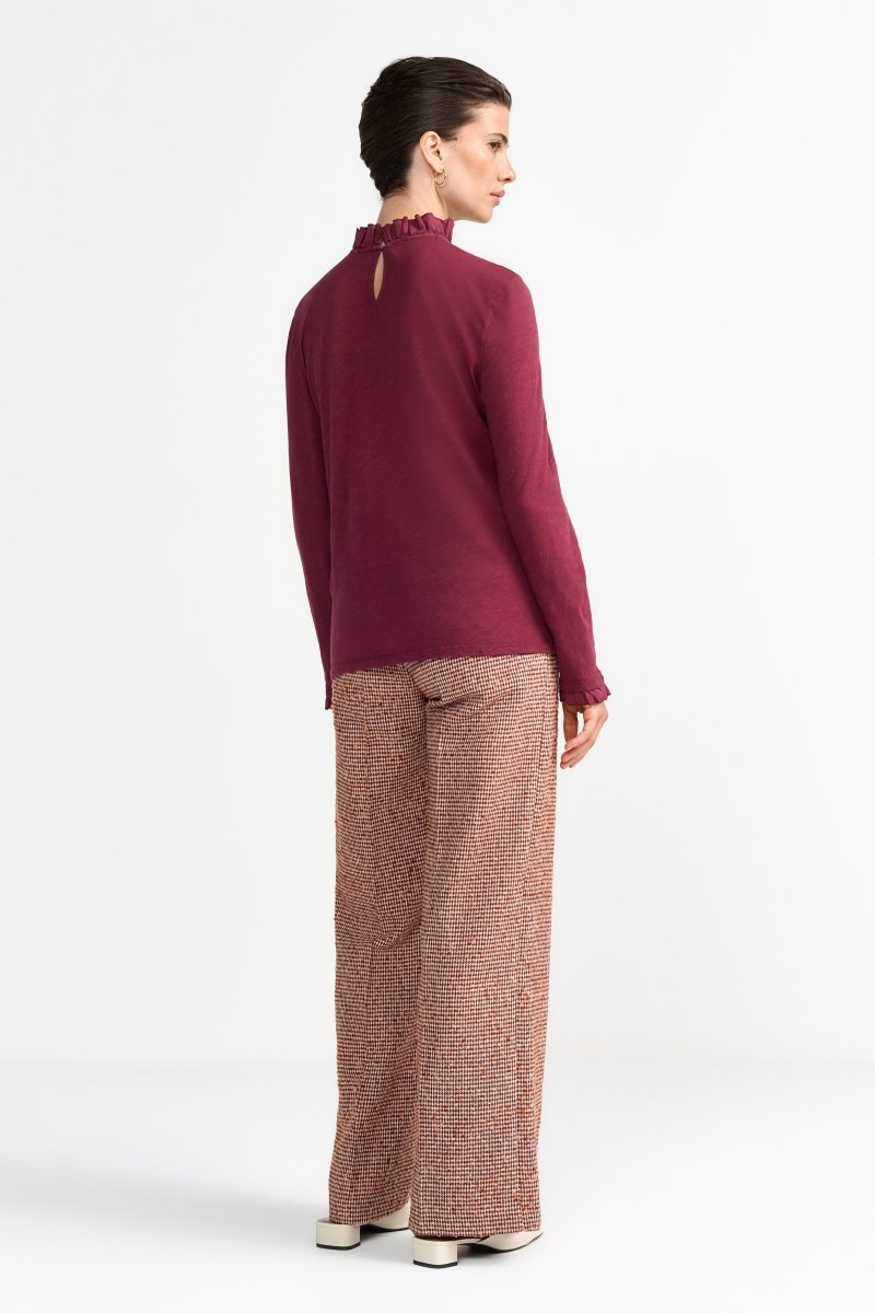 Longsleeve mit Rüschenkragen-Rich & Royal