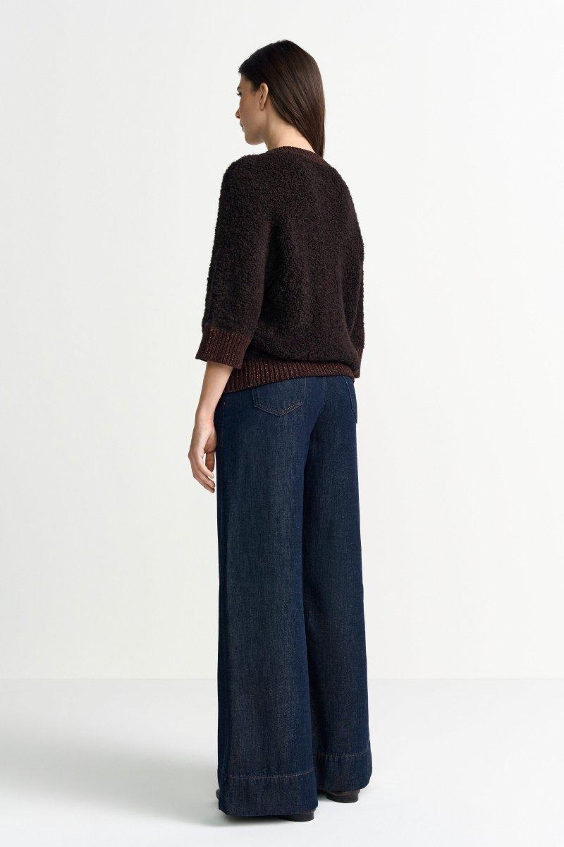 Bouclé-Pullover mit Halbarm-Rich & Royal