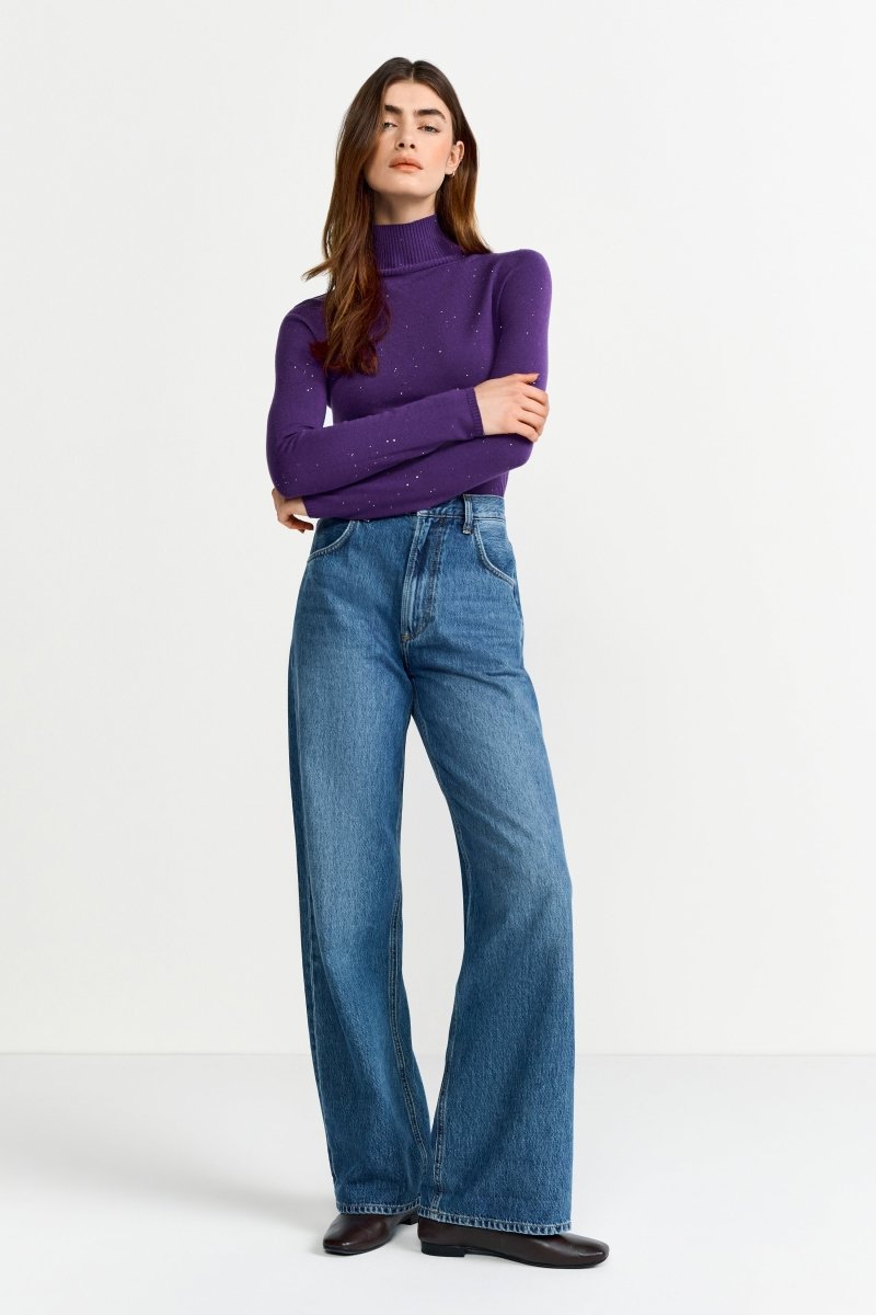 Feinstrickpullover mit Rollkragen-Rich & Royal