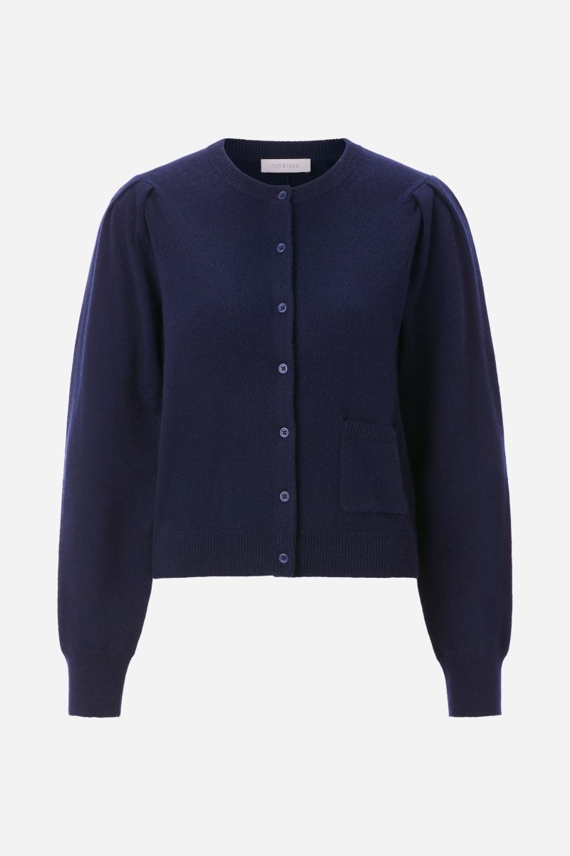 Kaschmircardigan mit Puffärmeln-Rich & Royal