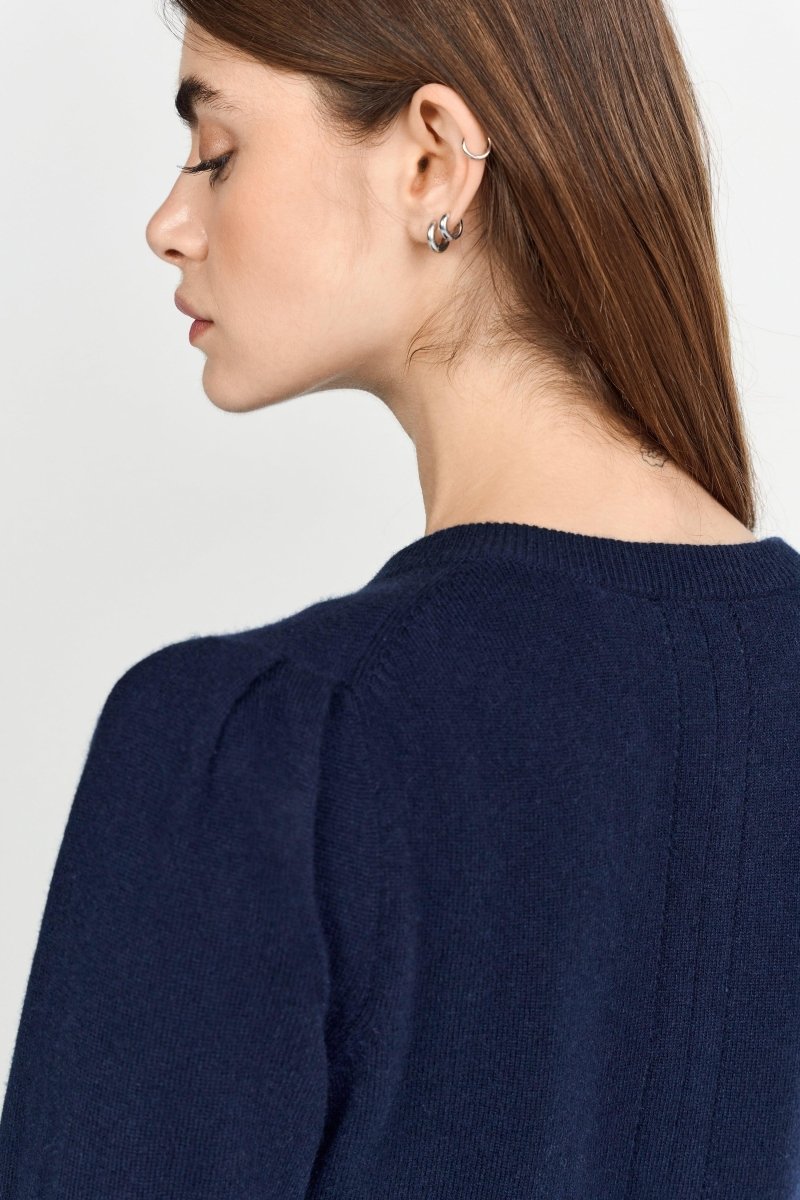 Kaschmircardigan mit Puffärmeln-Rich & Royal