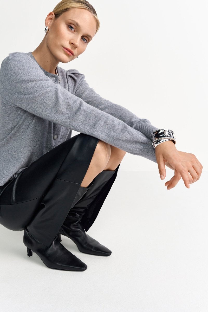 Kaschmircardigan mit Puffärmeln-Rich & Royal