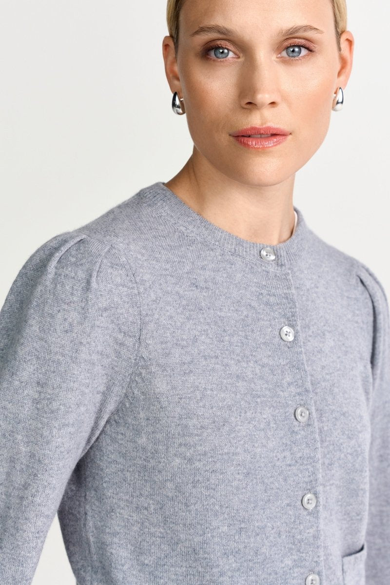 Kaschmircardigan mit Puffärmeln-Rich & Royal