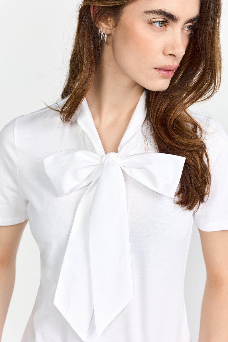 SALUÉ bow collar shirt T-shirt with bow collar | Rich & Royal