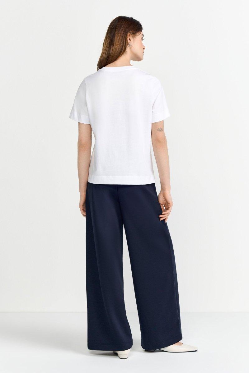 Weißes T-Shirt mit Print-Rich & Royal