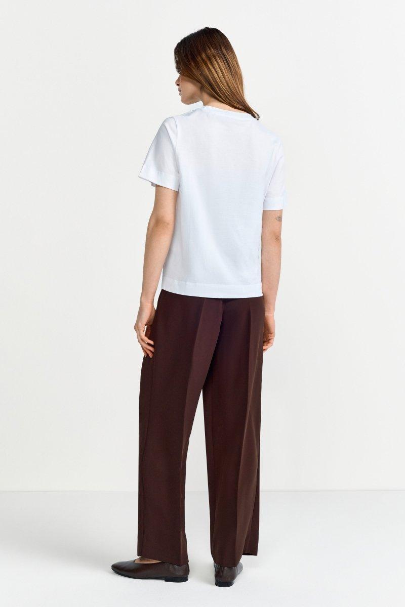 Weißes T-Shirt mit Print-Rich & Royal