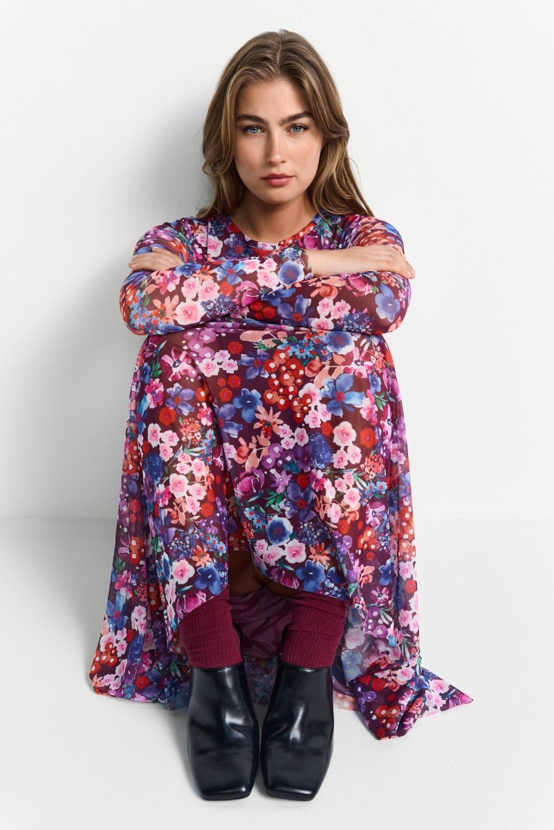 Maxikleid mit Blumenprint-Rich & Royal