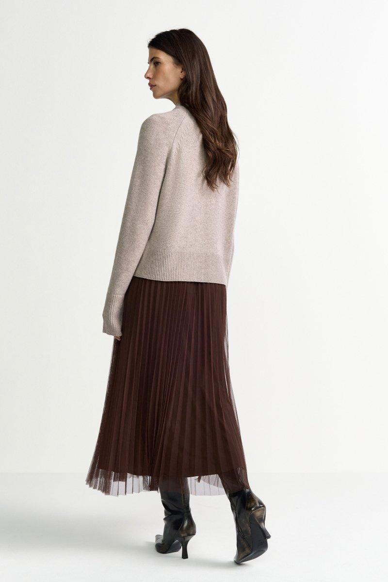 Plissierter Midirock-Rich & Royal