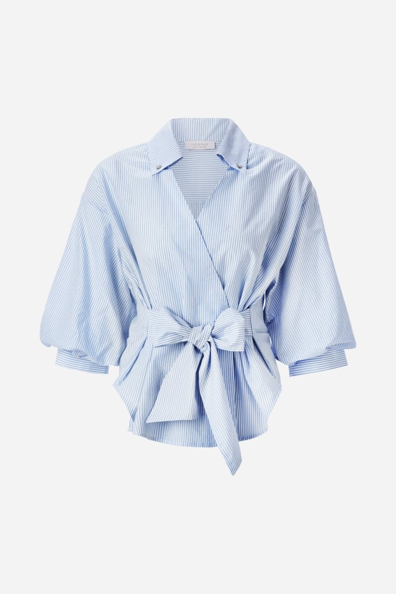 Wickelbluse mit V-Neck-Rich & Royal