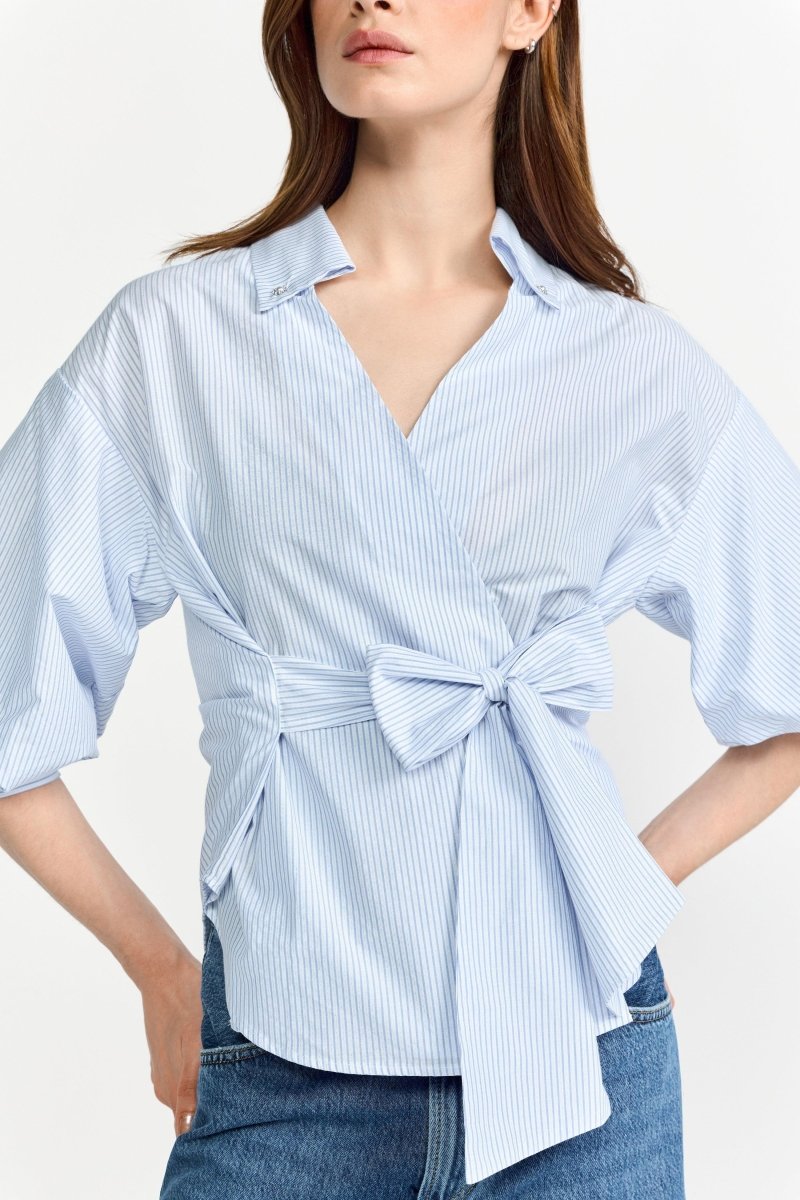 Wickelbluse mit V-Neck-Rich & Royal