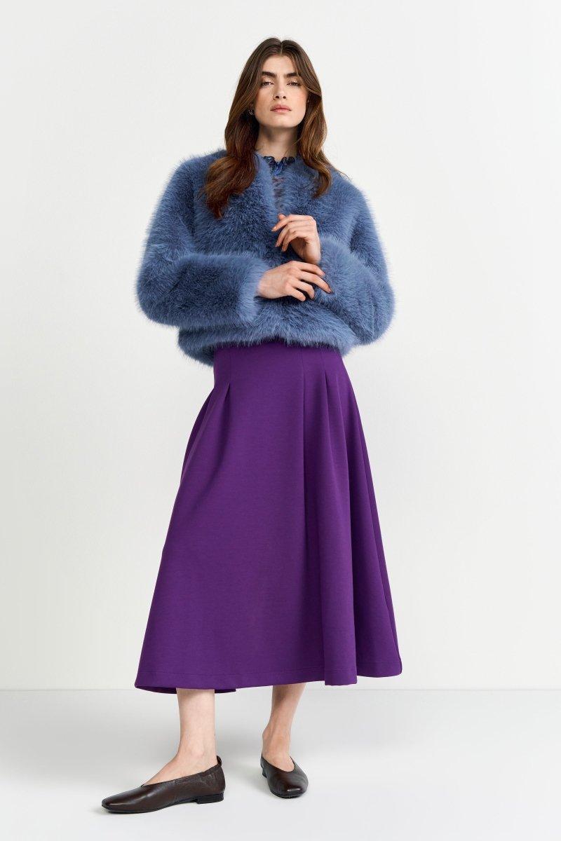 Blaue Kunstpelzjacke-Rich & Royal