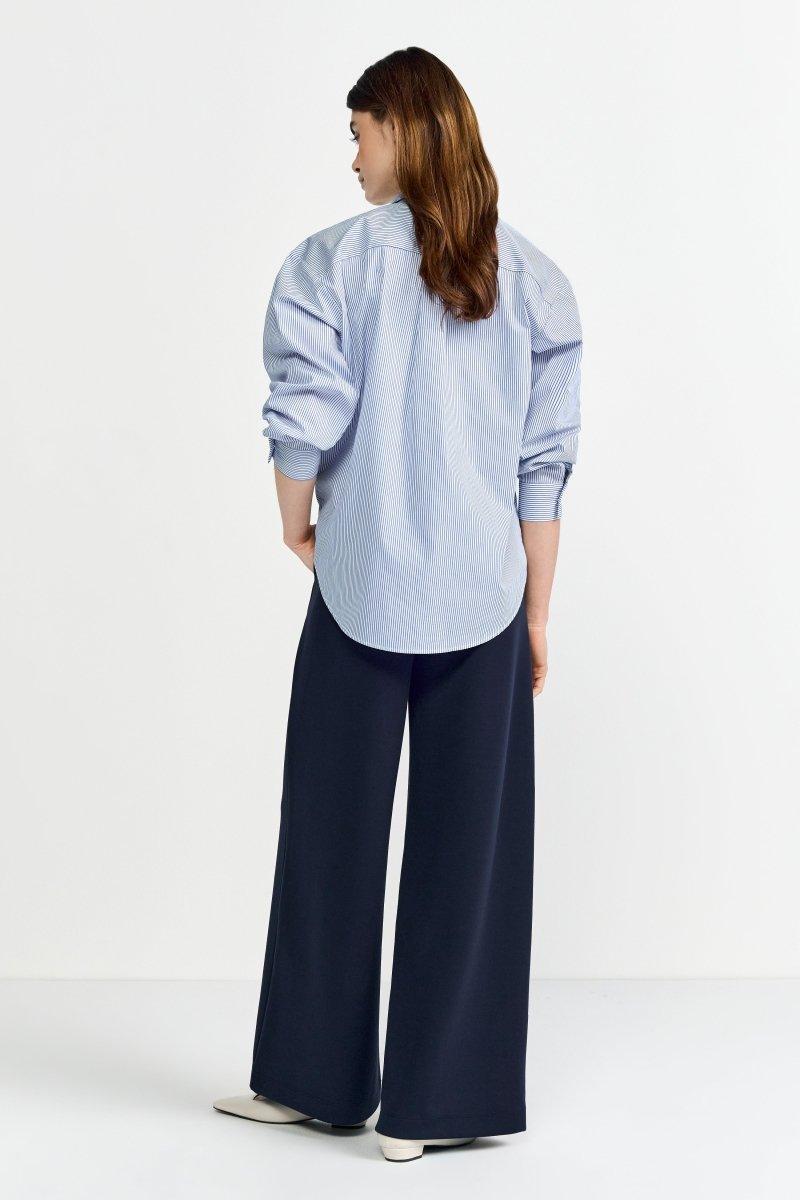 Dunkelblaue Stoffhose mit Tunnelzug-Rich & Royal