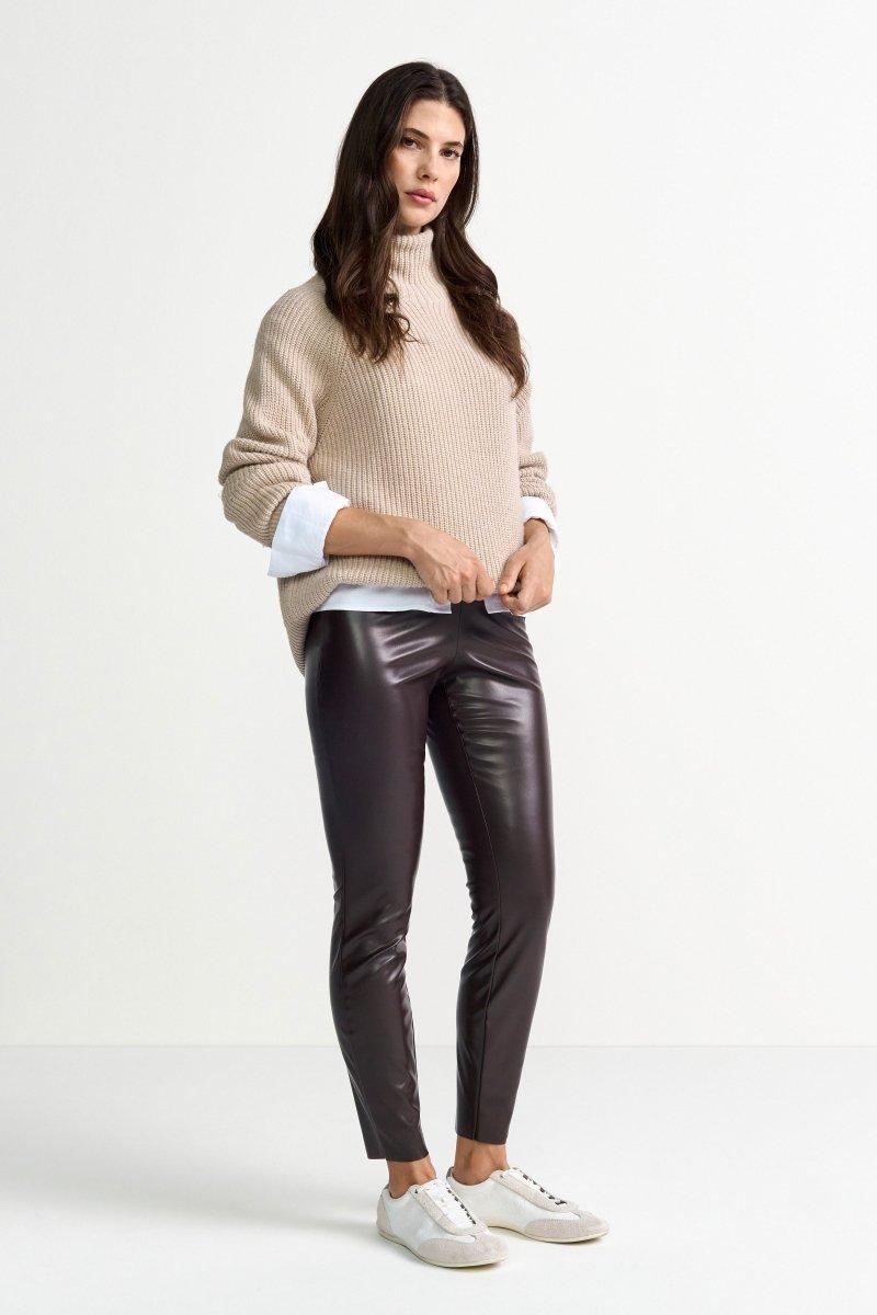 Slimfit-Hose in Lederoptik-Rich & Royal