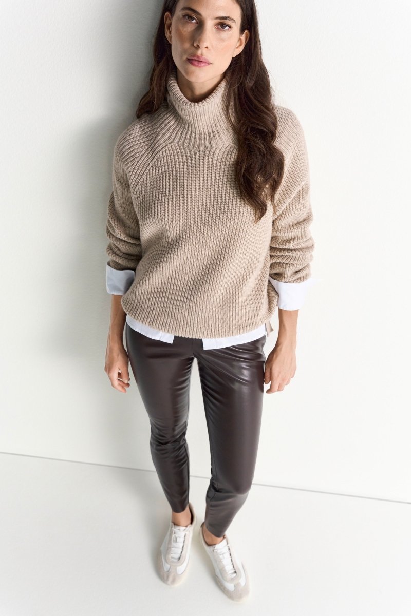 Slimfit-Hose in Lederoptik-Rich & Royal