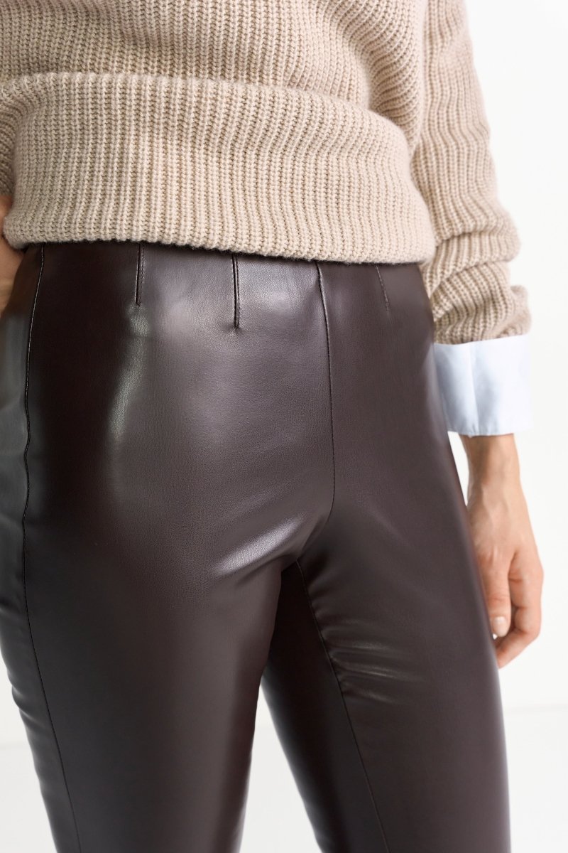 Slimfit-Hose in Lederoptik-Rich & Royal