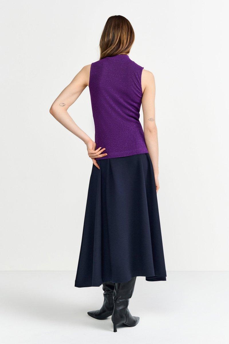 Rib-Top mit Glitzereffekt-Rich & Royal