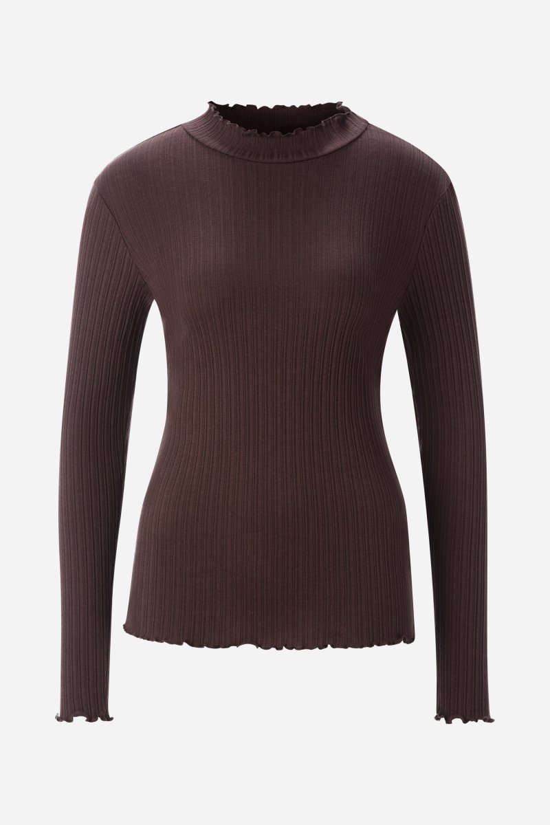 Longsleeve aus Rippstrick-Rich & Royal