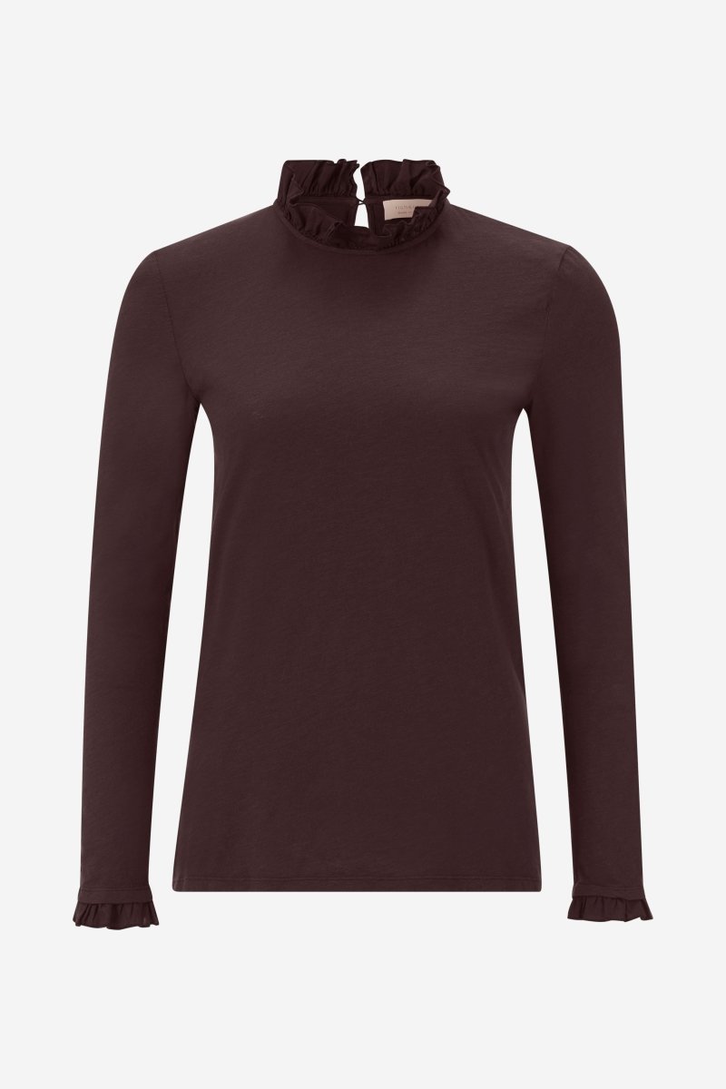 Longsleeve mit Rüschenkragen-Rich & Royal