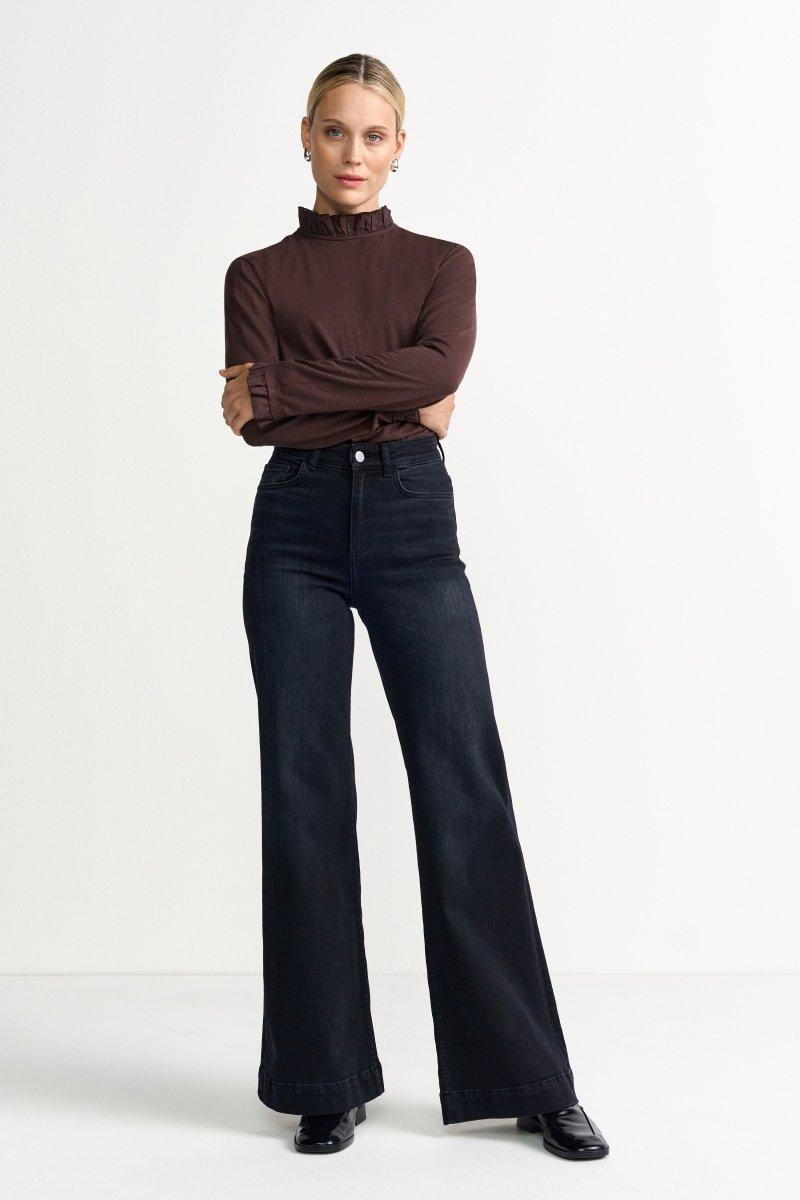 Longsleeve mit Rüschenkragen-Rich & Royal