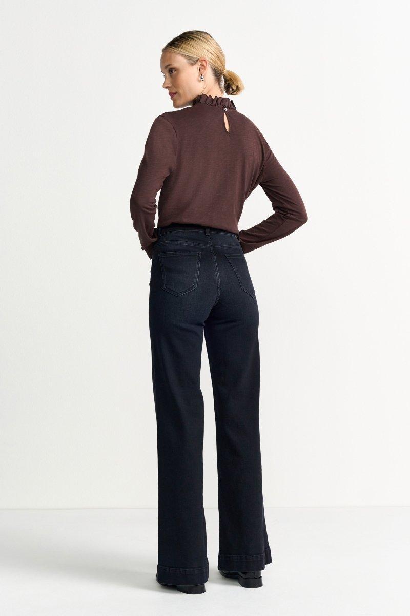 Longsleeve mit Rüschenkragen-Rich & Royal