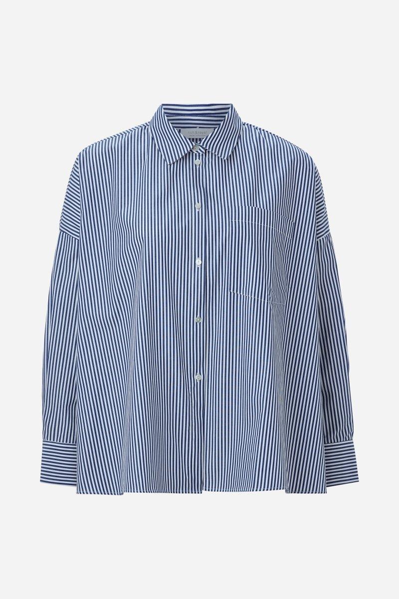 Gestreifte Oversize-Hemdbluse-Rich & Royal