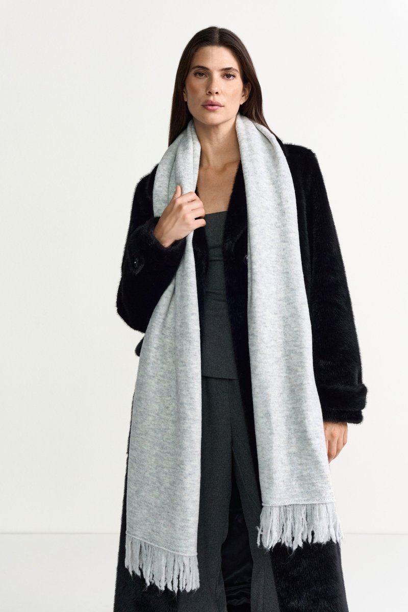 Wollschal mit Fransen-Rich & Royal