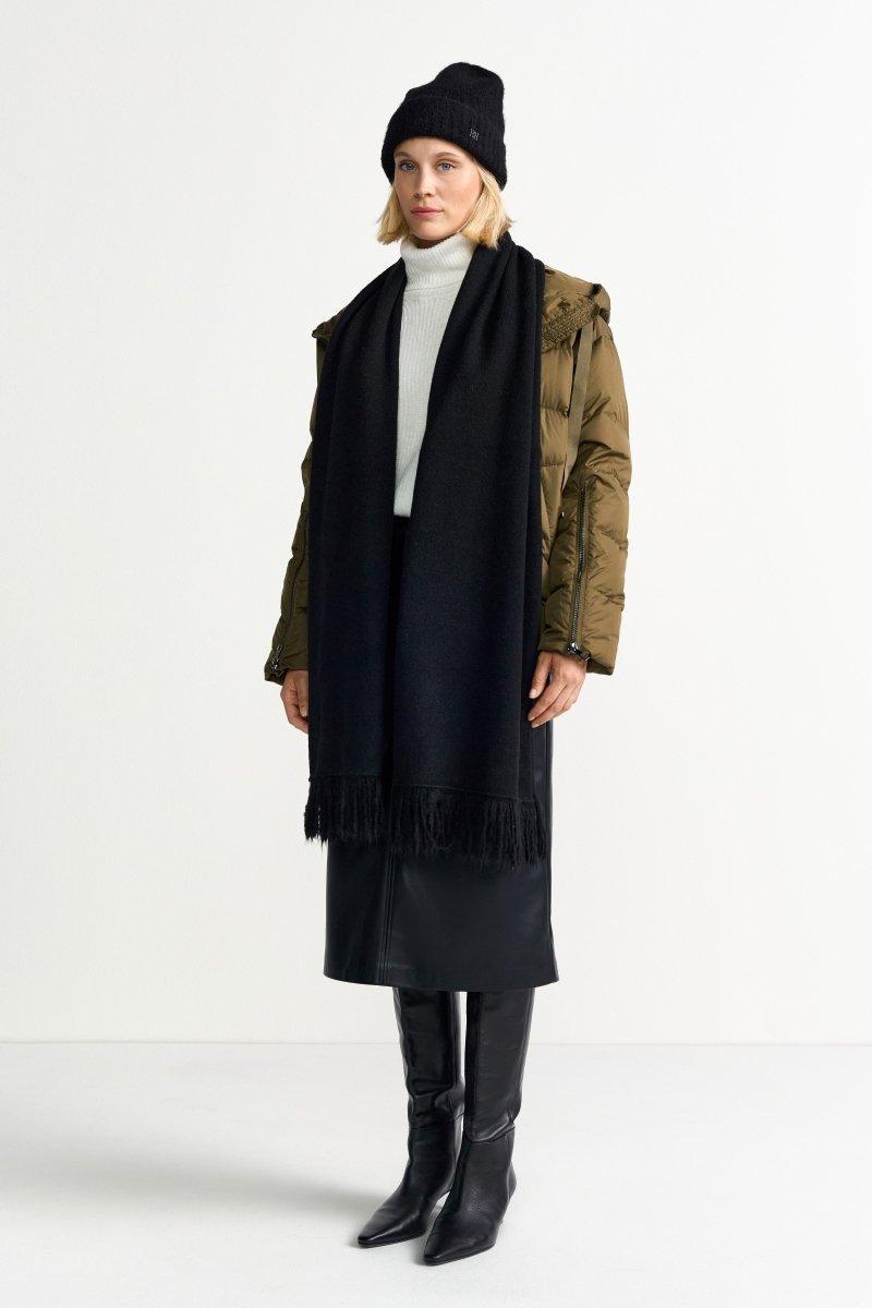 Wollschal mit Fransen-Rich & Royal