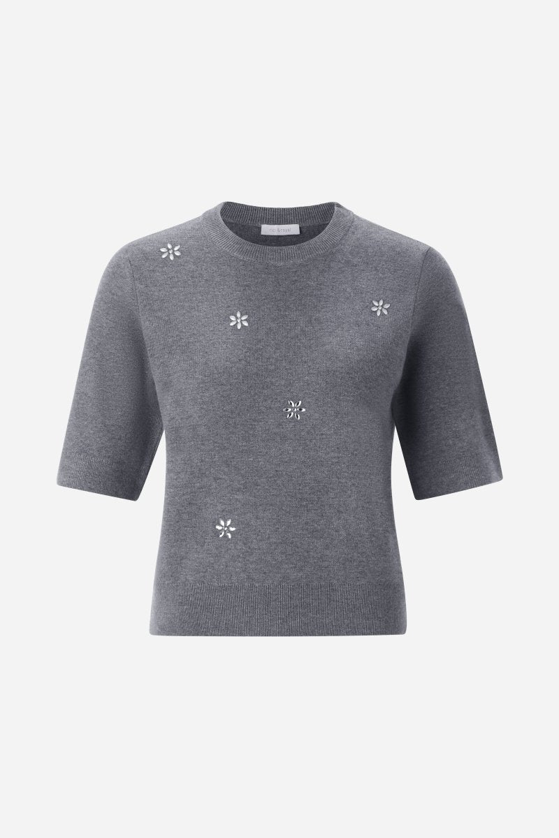 crew neck embellishment - Look-Rich & Royal