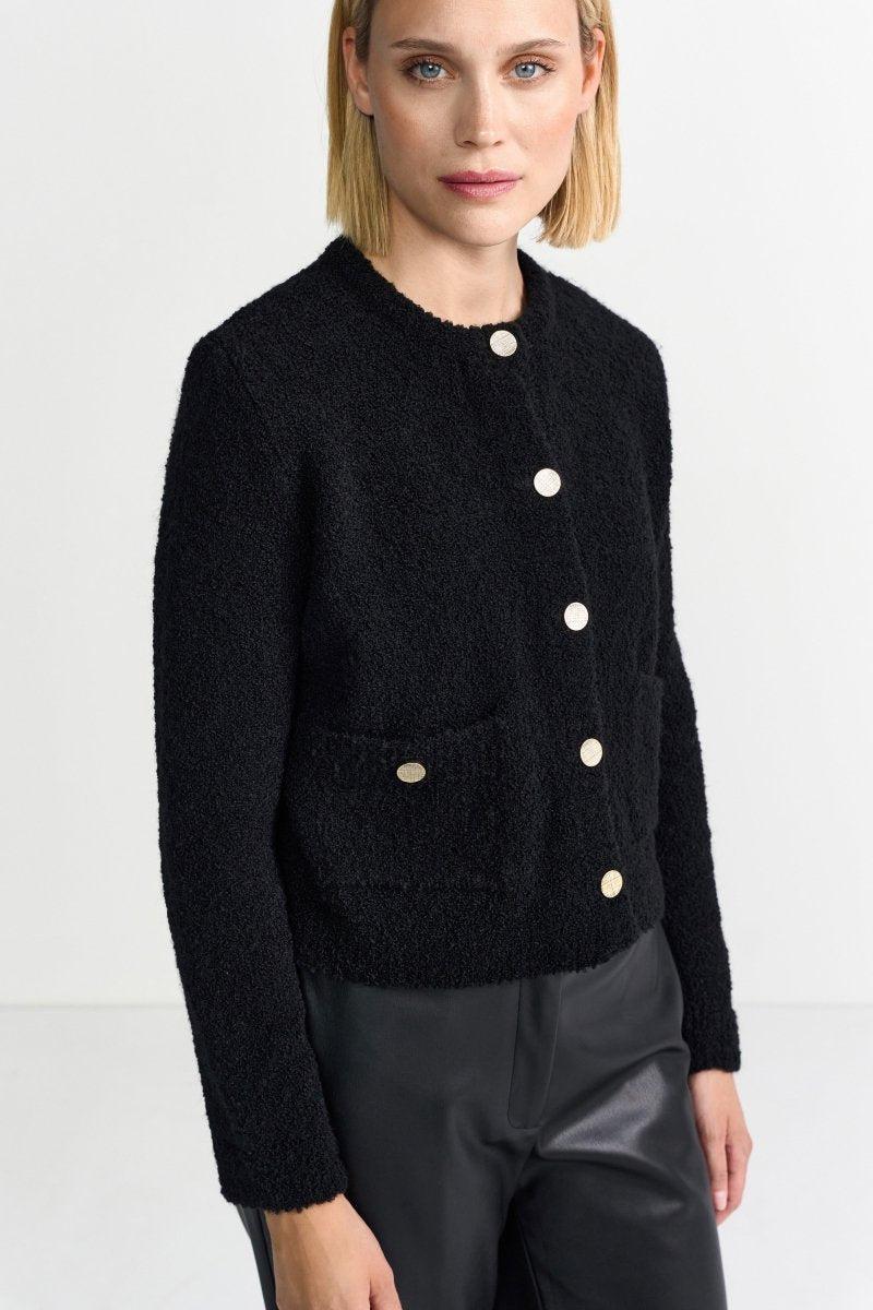 Kurze Strickjacke mit Knöpfen-Rich & Royal