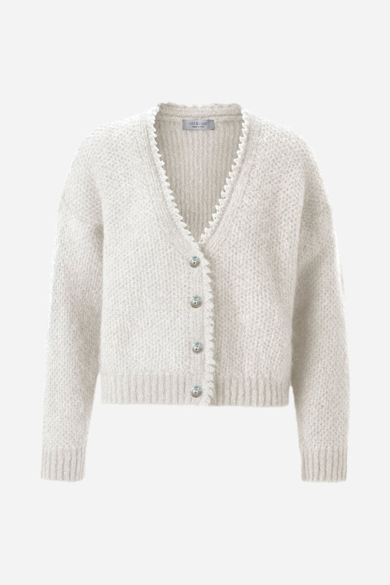Wollcardigan mit Perlmuttknöpfen-Rich & Royal