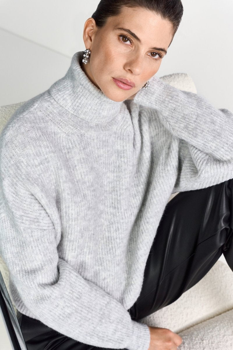 Oversize-Strickpullover mit Rollkragen-Rich & Royal