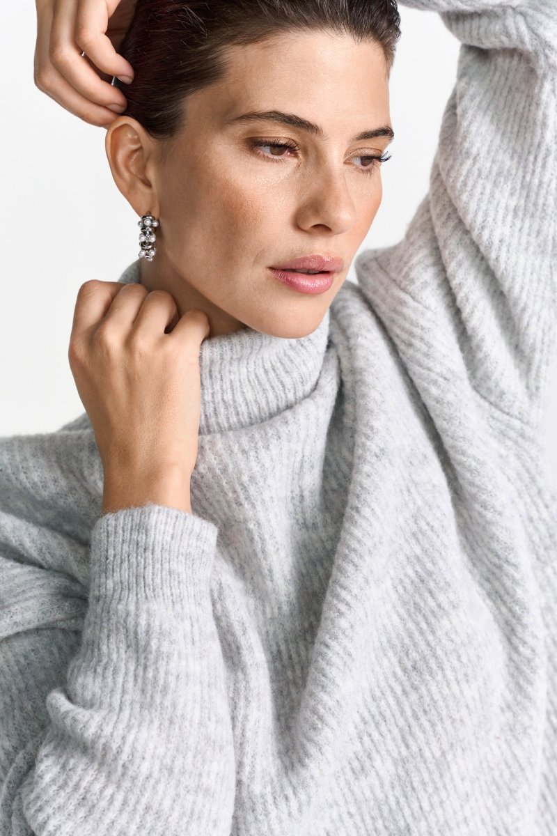 Oversize-Strickpullover mit Rollkragen-Rich & Royal