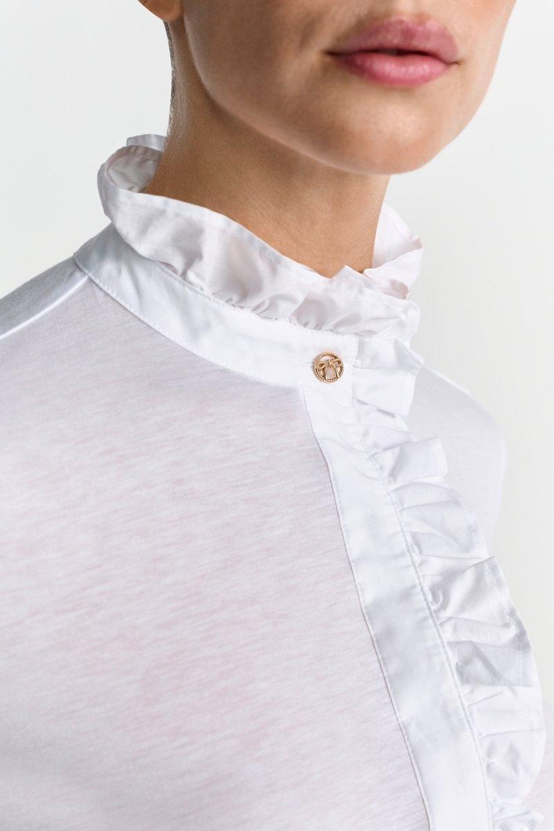 Longsleeve mit Rüschenkragen-Rich & Royal