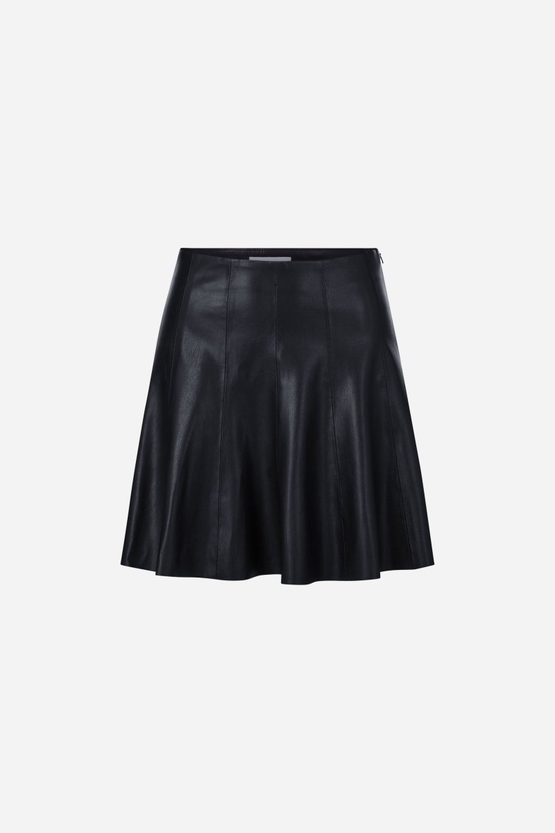 A-Linien-Minirock in Lederoptik-Rich & Royal