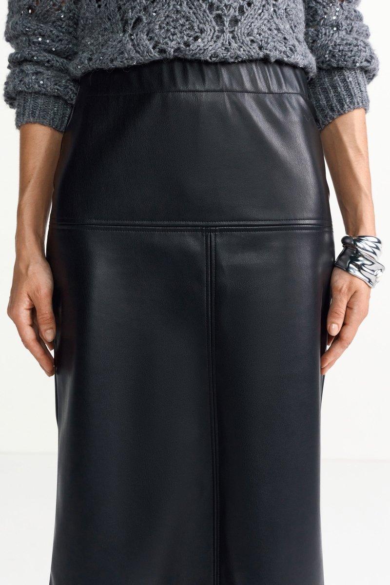 Midirock aus Kunstleder-Rich & Royal