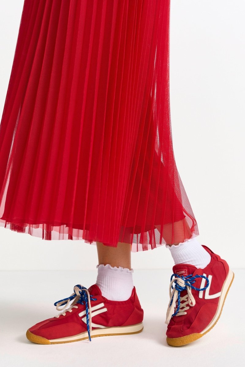 Plisseerock in Midilänge-Rich & Royal