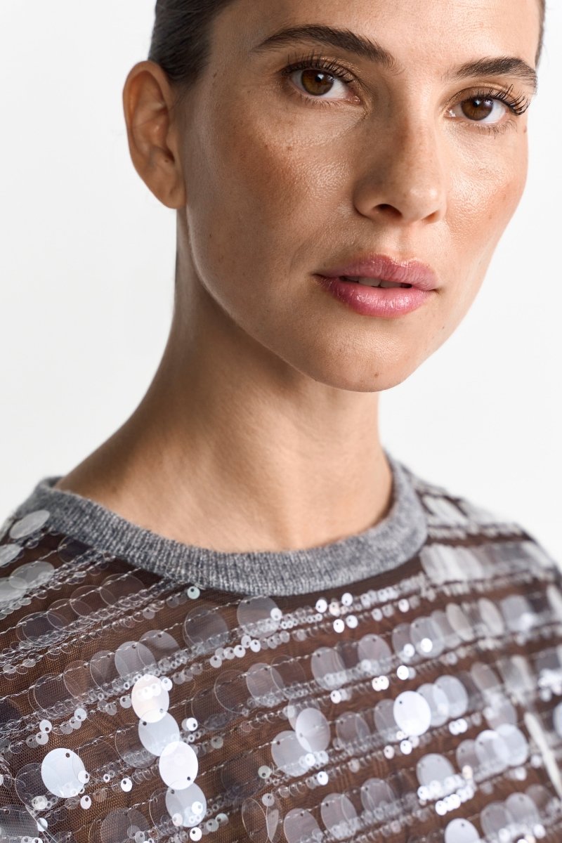 T-Shirt mit Pailletten-Rich & Royal