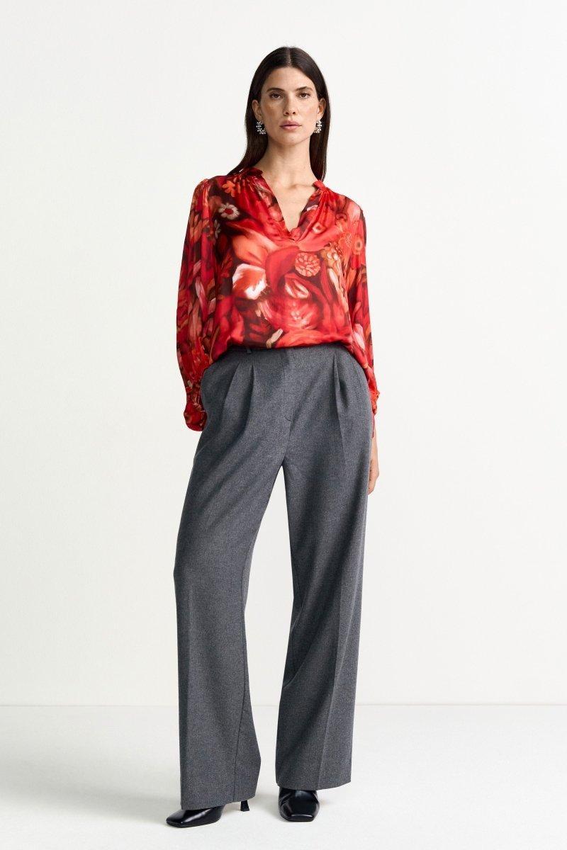 Bluse mit Blumenprint-Rich & Royal