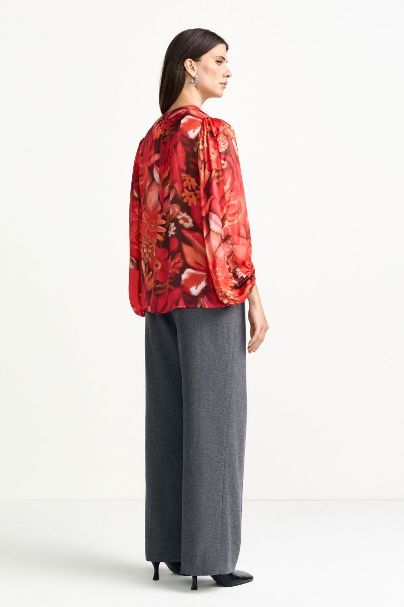 Bluse mit Blumenprint-Rich & Royal