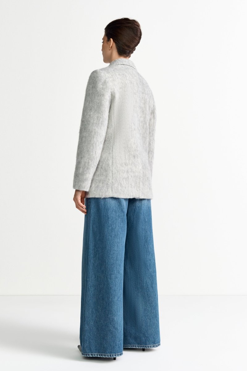 Hellgrauer Wollblazer-Rich & Royal