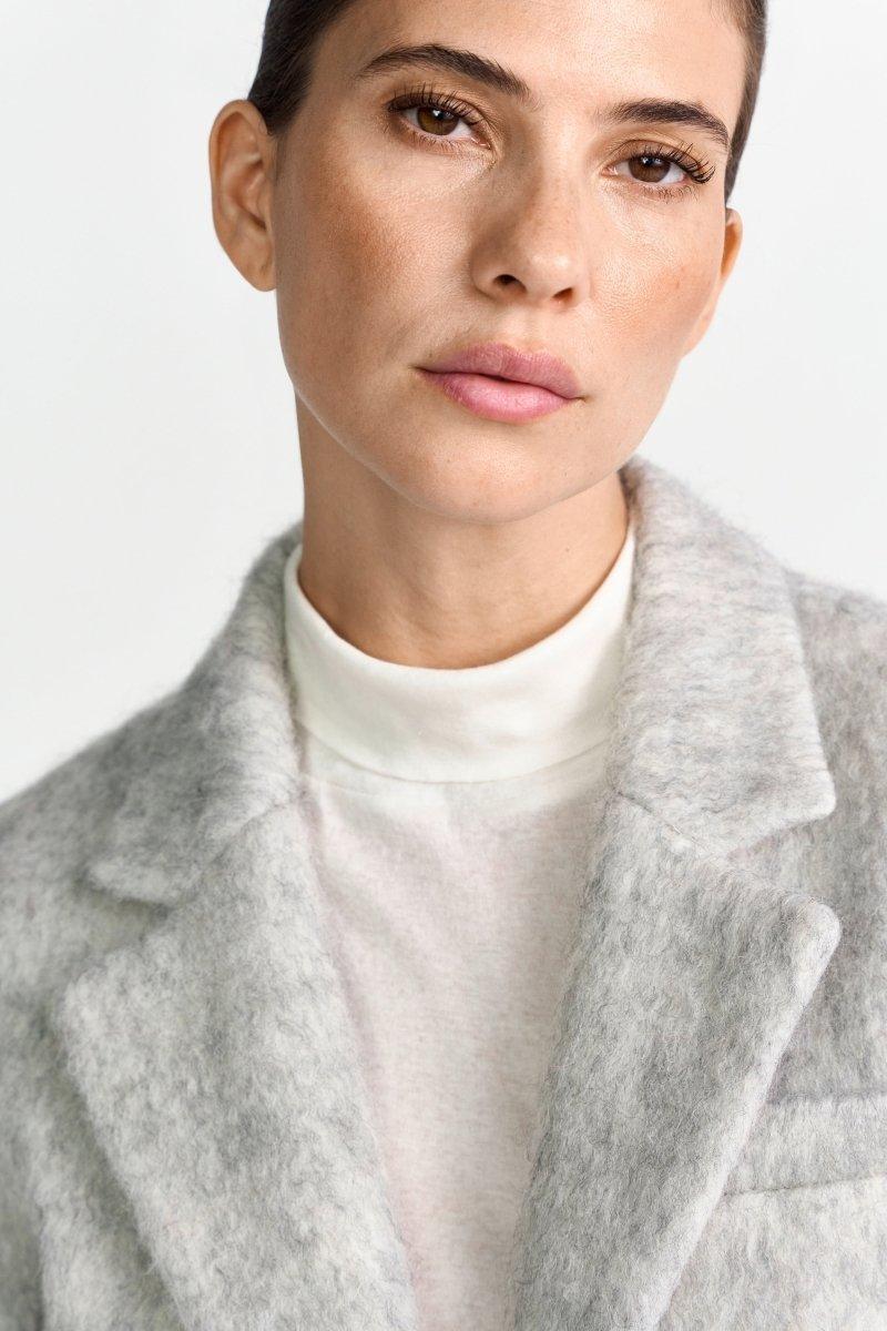 Hellgrauer Wollblazer-Rich & Royal