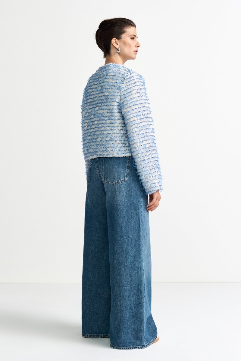 Bouclé-Jacke mit Statement-Knöpfen-Rich & Royal