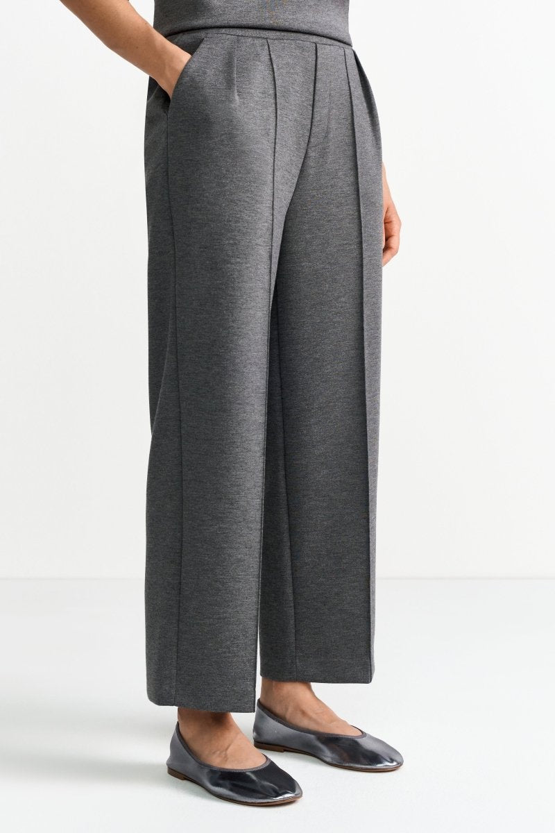 Graue Bundfaltenhose-Rich & Royal